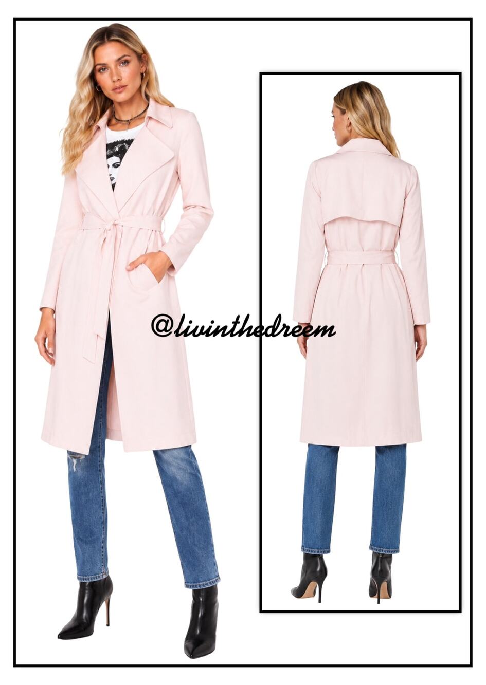 BLAQUE LABEL TRENCH DUSTER COAT IN NUDE (PINK) SZ L $215